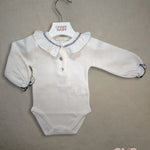 Body neonato unisex Coccodè C64099 panna blu C64099 PANNA/BLU COCCODE 