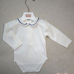 Body neonato unisex Coccodè C64114 panna blu C64114 PANNA/BLU COCCODE 