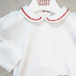Body neonato unisex Coccodè C64114 panna rosso C64114 PANNA/ROSSO COCCODE 