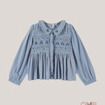 Camicia bambina EMILE ET IDA AE037A Azzurra AE037A DENIM EMILE ET IDA 