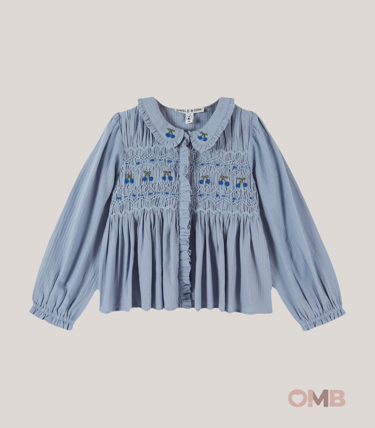 Camicia bambina EMILE ET IDA AE037 Azzurra AE037 DENIM EMILE ET IDA 