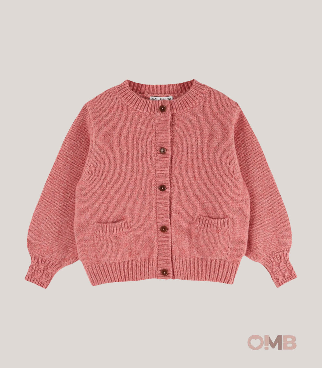 Cardigan neonata EMILE ET IDA AE129 Rosa AE129 ROSA EMILE ET IDA 