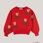 Maglione bambina EMILE ET IDA AE132A Rosso AE132A ROSSO EMILE ET IDA 