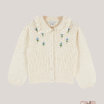 Cardigan bambina EMILE ET IDA AE233 Panna<BR/> AE233 PANNA EMILE ET IDA 