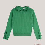 Maglione bambina EMILE ET IDA AE234 Verde AE234 VERDE EMILE ET IDA 