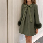 Abito bambina EVE 8043 Verde 8043 VERDE EVE 
