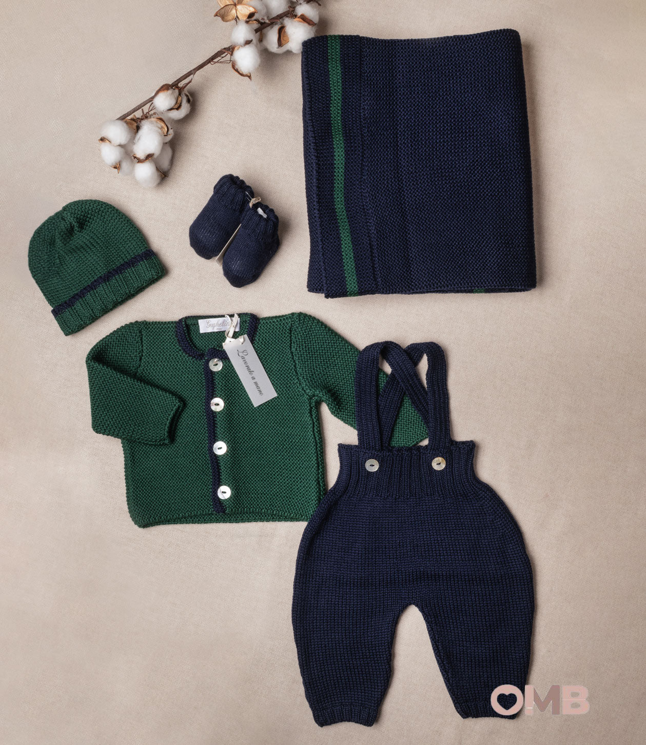Set nascita neonato GUGHELINO SETBLUVERDE Blu verde SETBLUVERDE BLU/VERDE GUGHELINO 