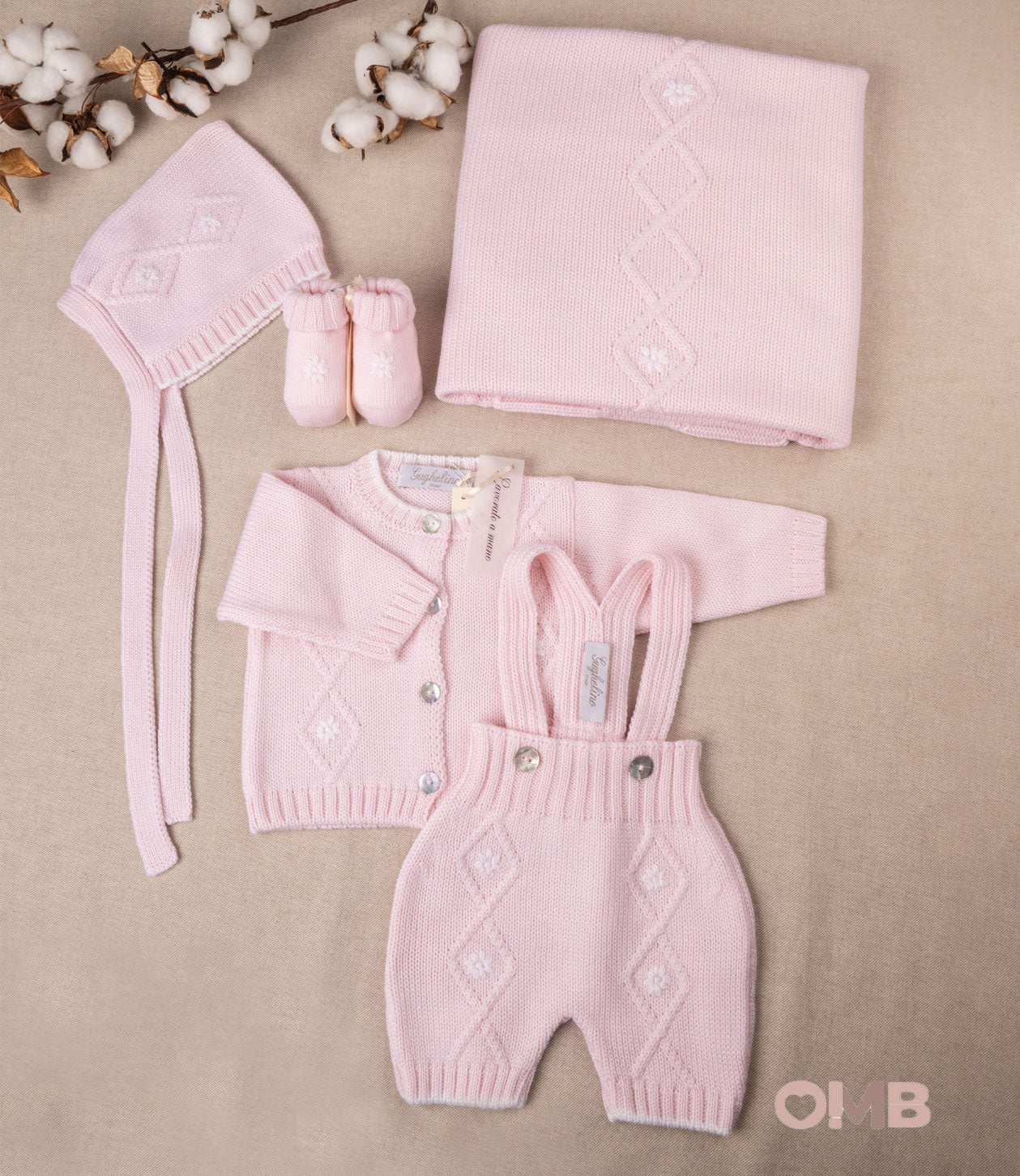 Set nascita neonata GUGHELINO SETROSA Rosa SETROSA ROSA GUGHELINO 