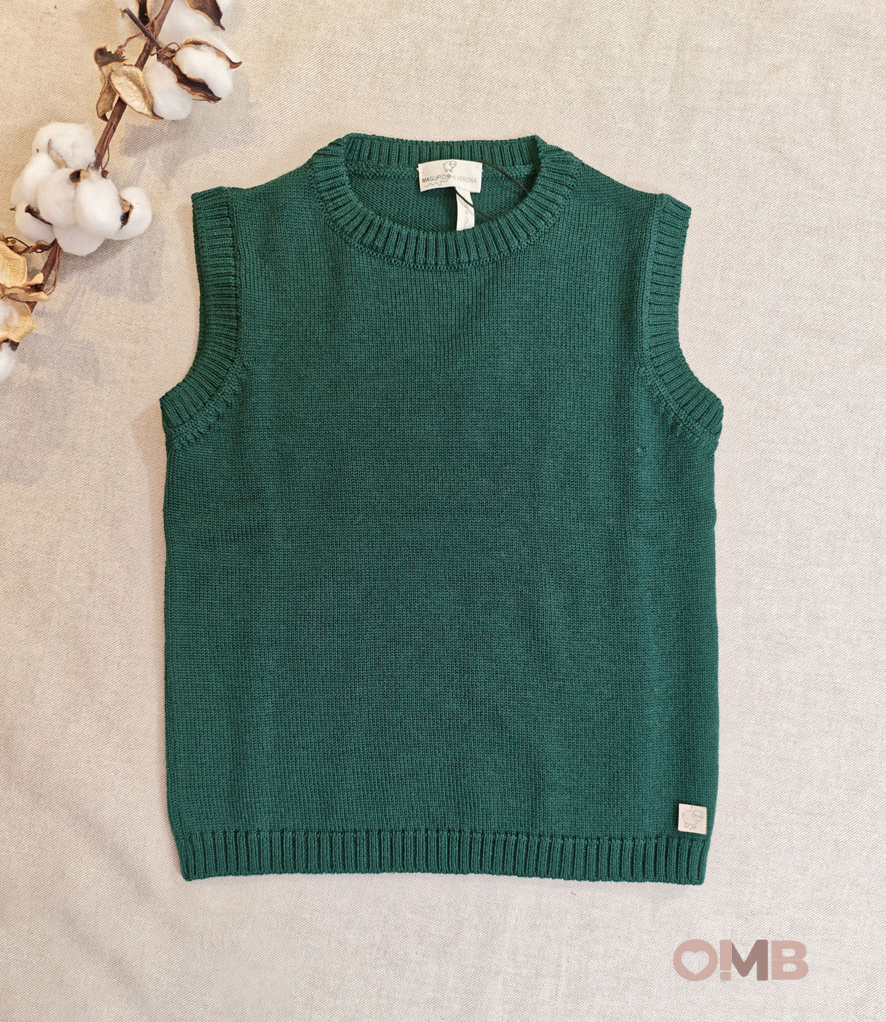Gilet Maglificio di Verona bambino 015610 verde<BR/> 015610 VERDE MAGLIFICIO VERONA 