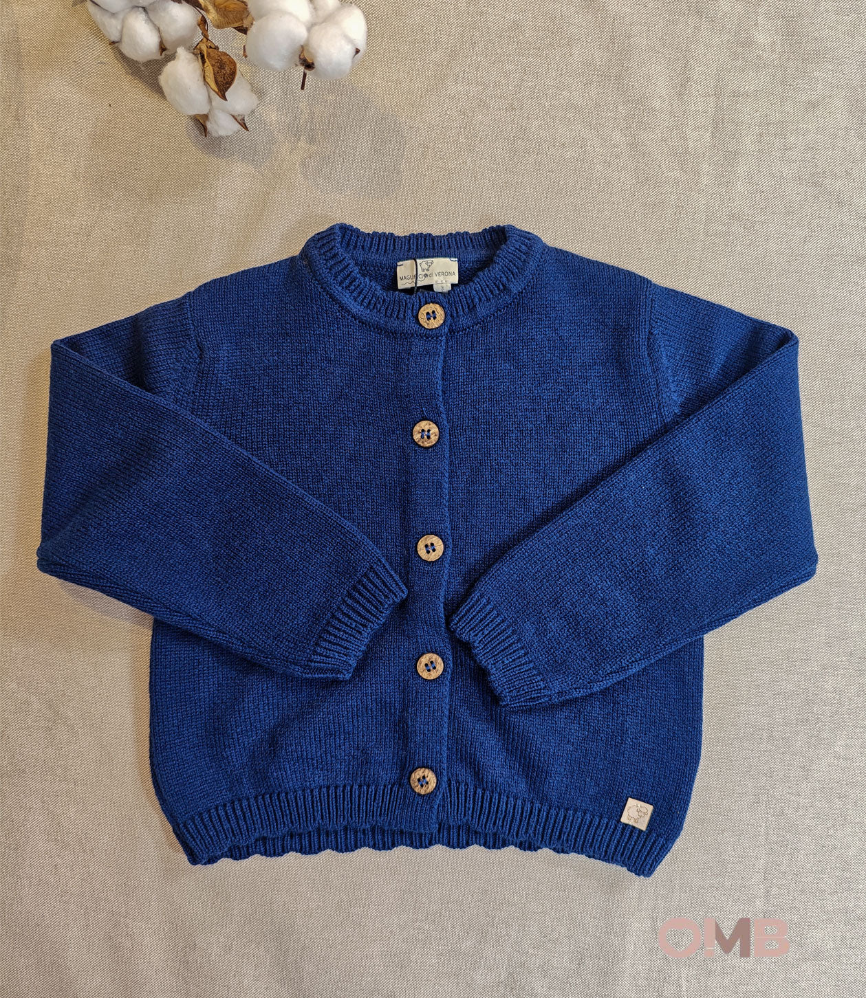 Cardigan Maglificio di Verona bambina 015627 blu<BR/> 015627 BLU MAGLIFICIO VERONA 