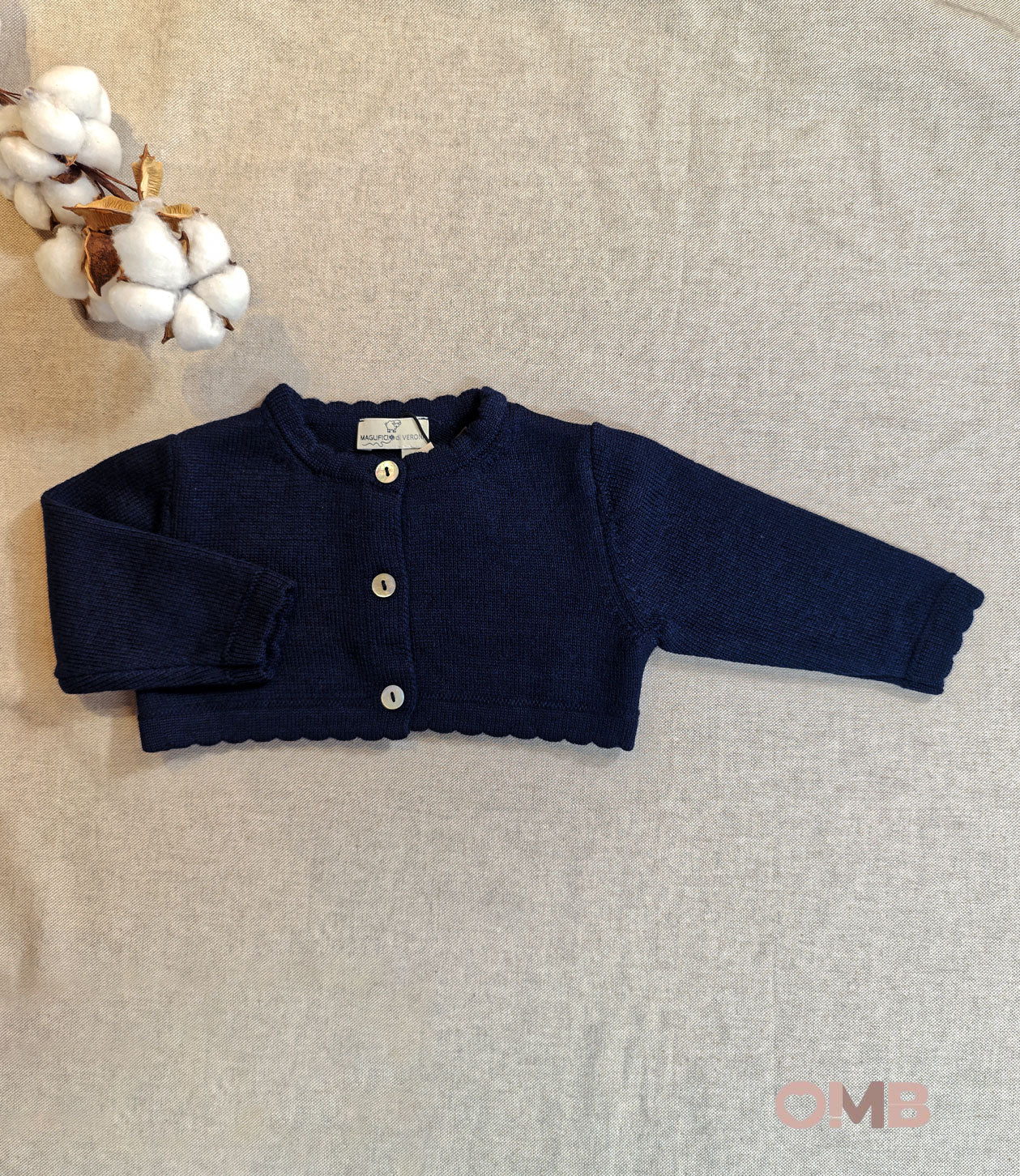 Cardigan Maglificio di Verona neonata 045617 blu<BR/><BR/> 045617 BLU MAGLIFICIO VERONA 
