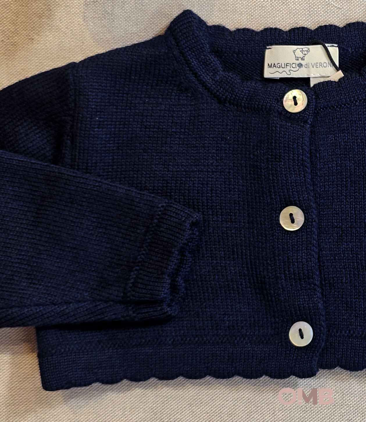 Cardigan Maglificio di Verona neonata 045617 blu<BR/><BR/> 045617 BLU MAGLIFICIO VERONA 