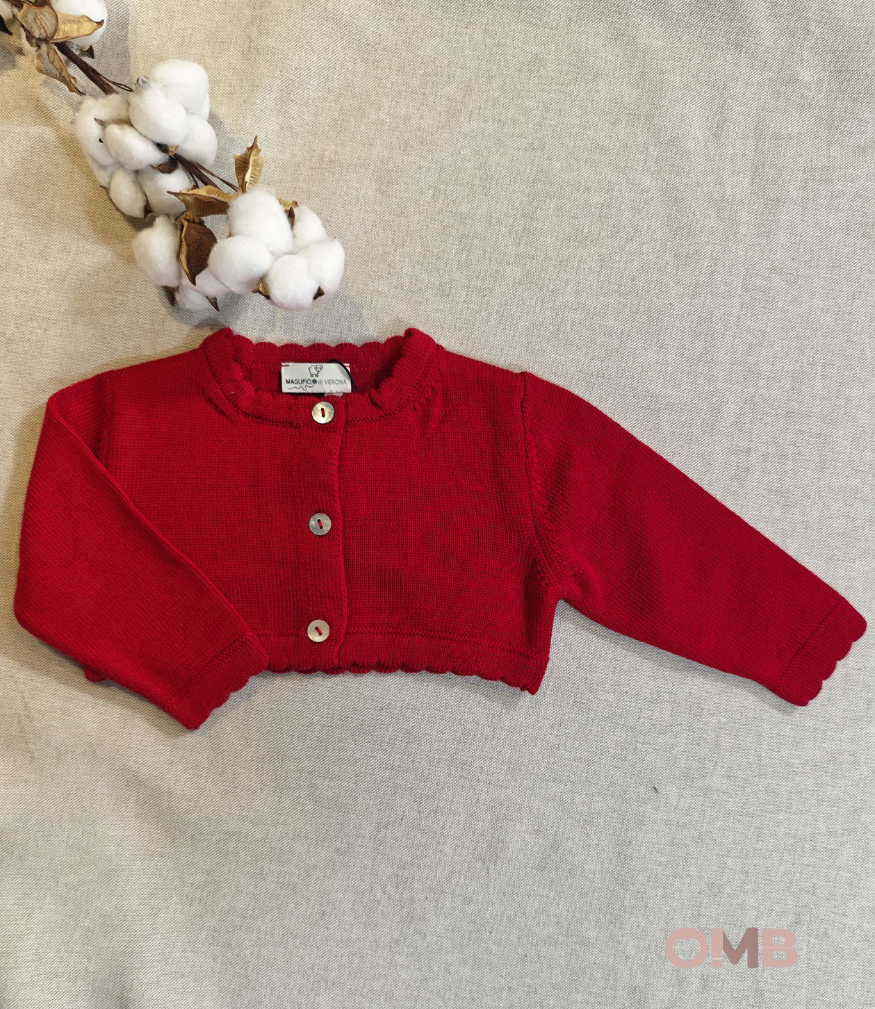 Cardigan Maglificio di Verona neonata 045617 rosso 045617 ROSSO MAGLIFICIO VERONA 