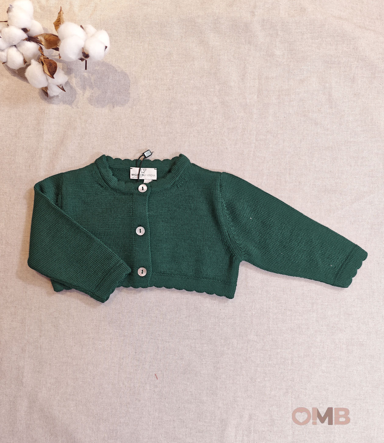 Cardigan Maglificio di Verona neonata 045617 verde 045617 VERDE MAGLIFICIO VERONA 