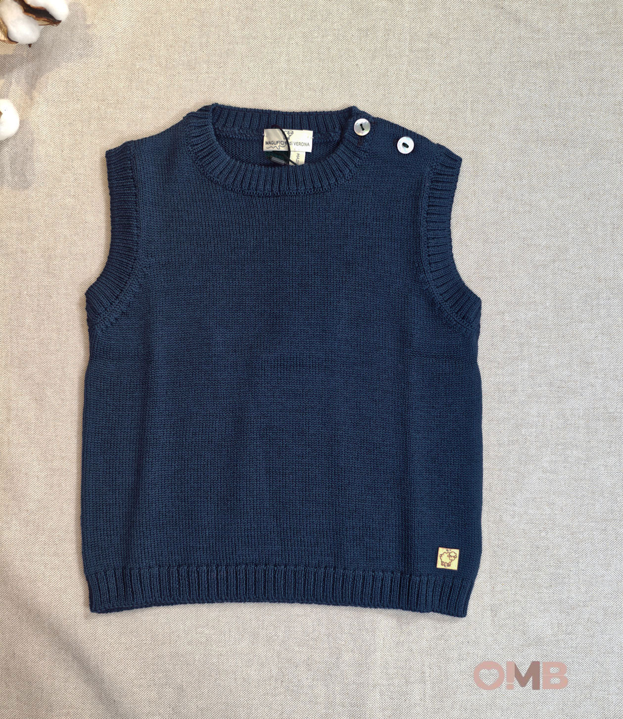 Gilet Maglificio di Verona neonato 045618 blu 045618 BLU MAGLIFICIO VERONA 