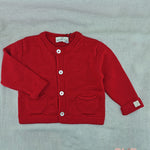 Cardigan neonato MAGLIFICIO VERONA 045621 Rosso<BR/> 045621. ROSSO MAGLIFICIO VERONA 