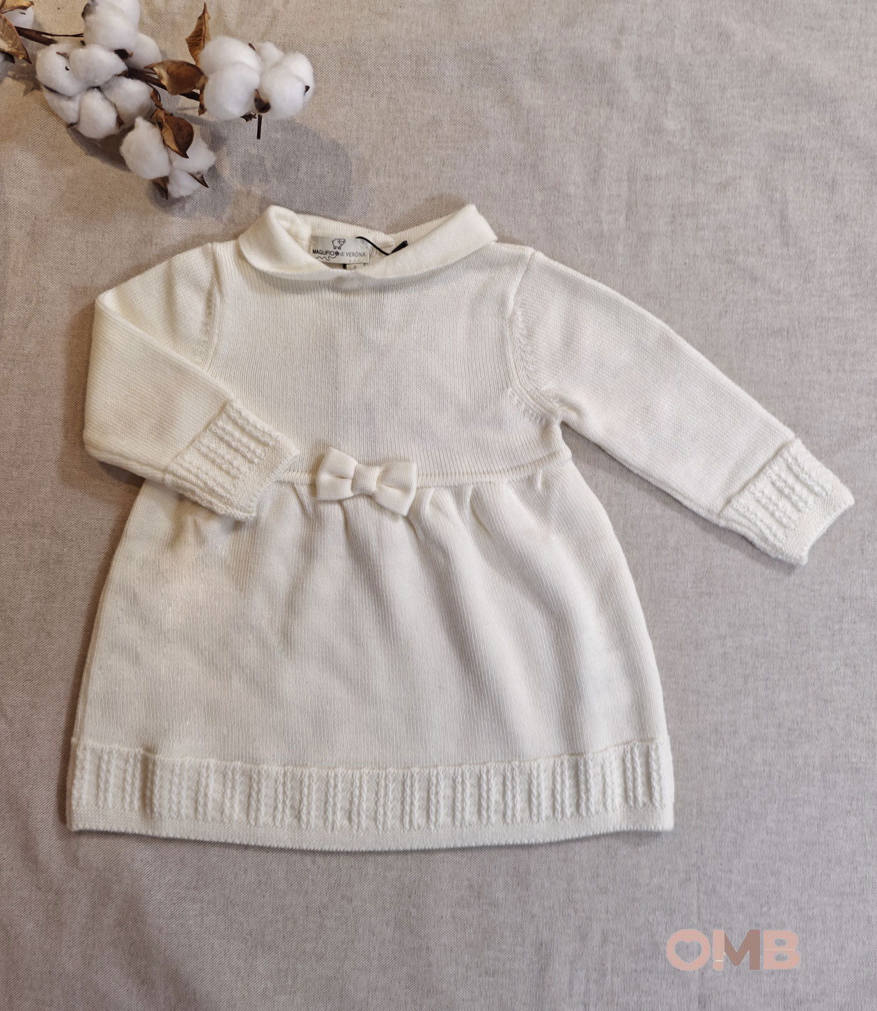 Abito neonata MAGLIFICIO VERONA 045641 Panna<BR/> 045641 PANNA MAGLIFICIO VERONA 