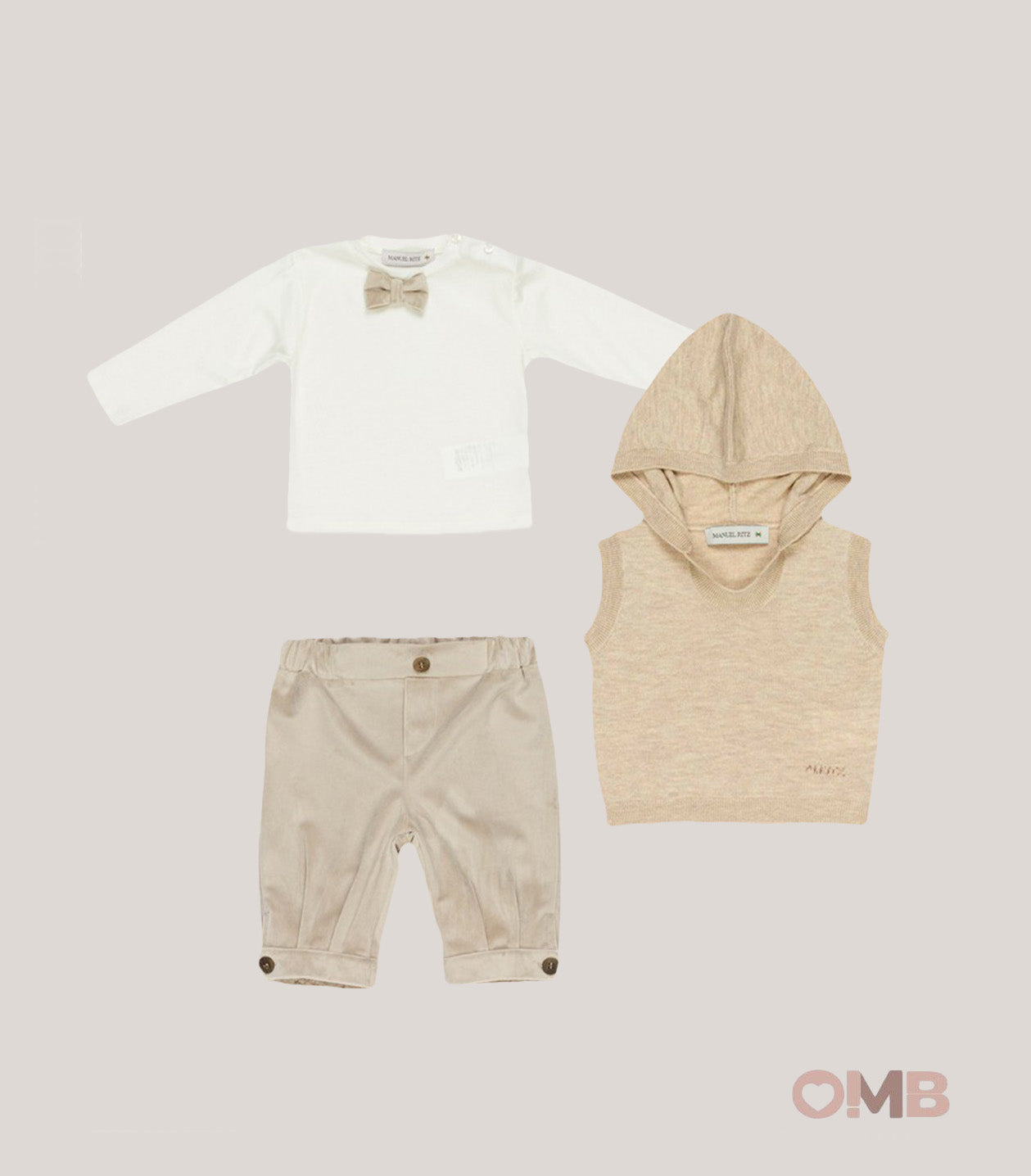 Completo neonato MANUEL RITZ MR4471A Beige<BR/> MR4471A PERLA MANUEL RITZ 