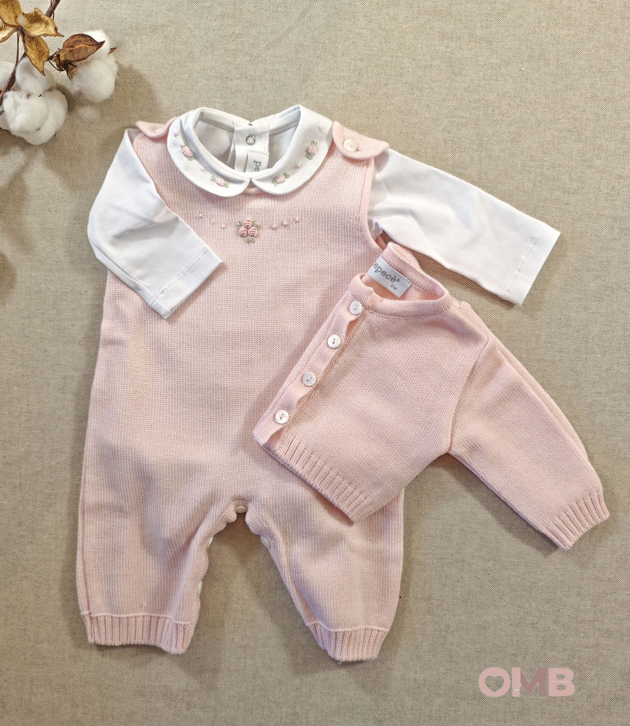 Set nascita neonata PEPECE' 940578307762 Rosa<BR/> 9405-7830-7762 ROSA PEPECE' 