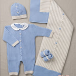 Set nascita neonato Primo di bebè 4707 cielo<BR/> 4707 TRECCIA PRIMODI BEBE 