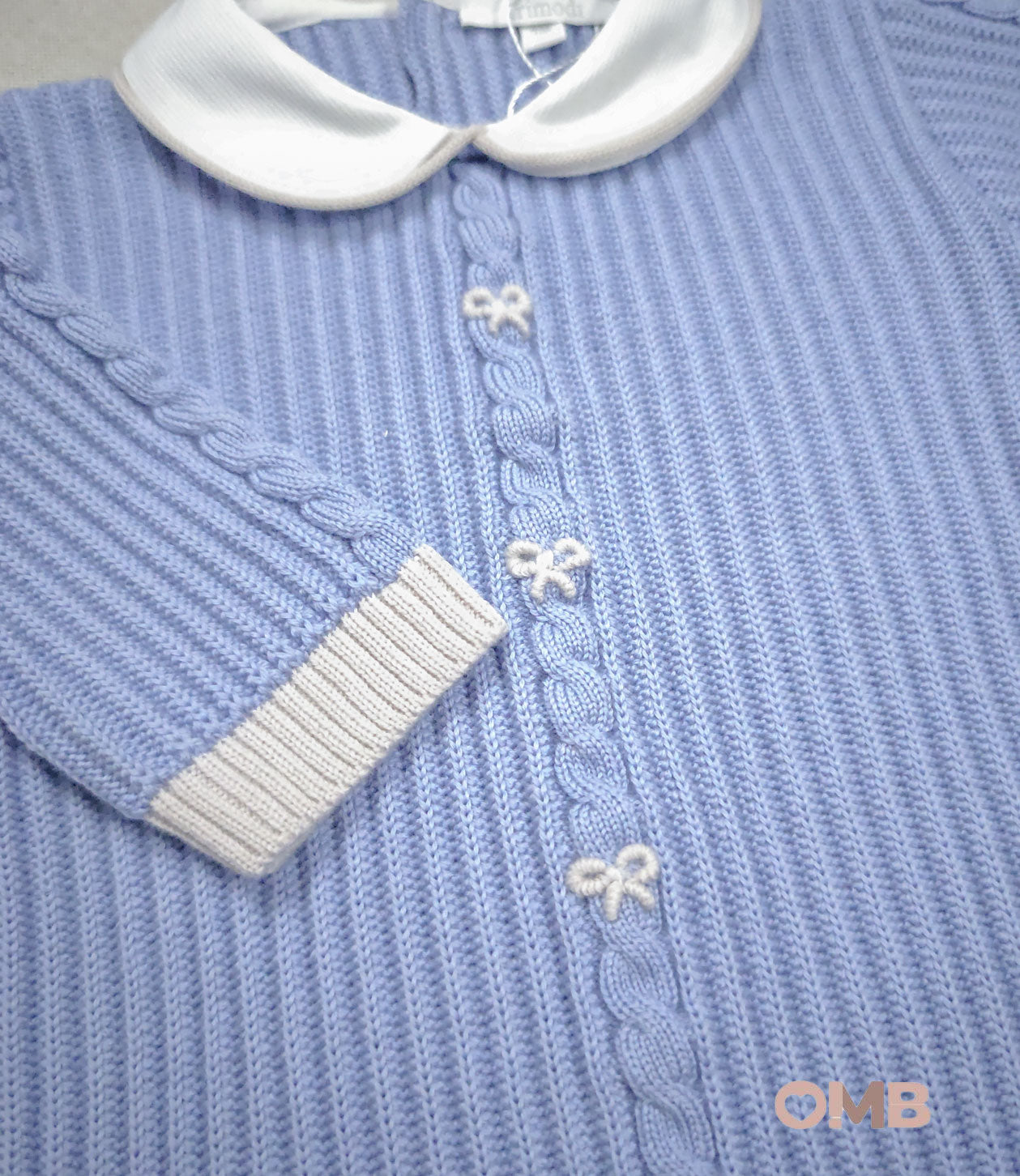 Set nascita neonato Primo di bebè 4707 cielo<BR/> 4707 TRECCIA PRIMODI BEBE 