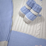 Set nascita neonato Primo di bebè 4707 cielo<BR/> 4707 TRECCIA PRIMODI BEBE 