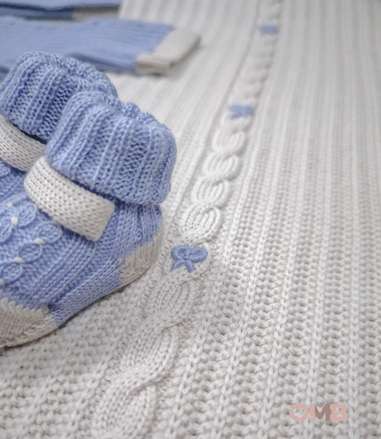 Set nascita neonato Primo di bebè 4707 cielo<BR/> 4707 TRECCIA PRIMODI BEBE 
