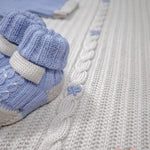 Set nascita neonato Primo di bebè 4707 cielo<BR/> 4707 TRECCIA PRIMODI BEBE 