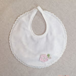 Bavetta neonato Primo di Bebe 4715 panna rosa 4715B BIANCO PRIMODI BEBE 