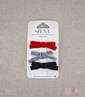 Fermagli bambina SIENA 6119 Rosso nero grigio