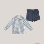 Completo neonato YOEDU 1852 Blu 1852 DENIM YOEDU 