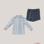 Completo neonato YOEDU 1852 Blu 1852 DENIM YOEDU 