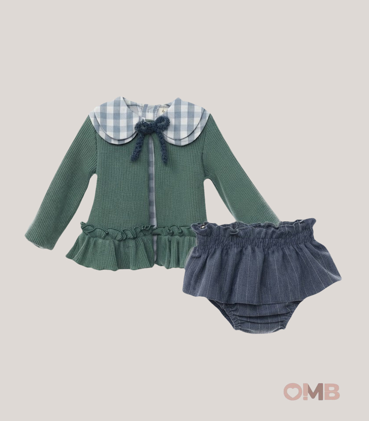 Completo neonata YOEDU 2228 Blu 2228 DENIM/VERDE YOEDU 