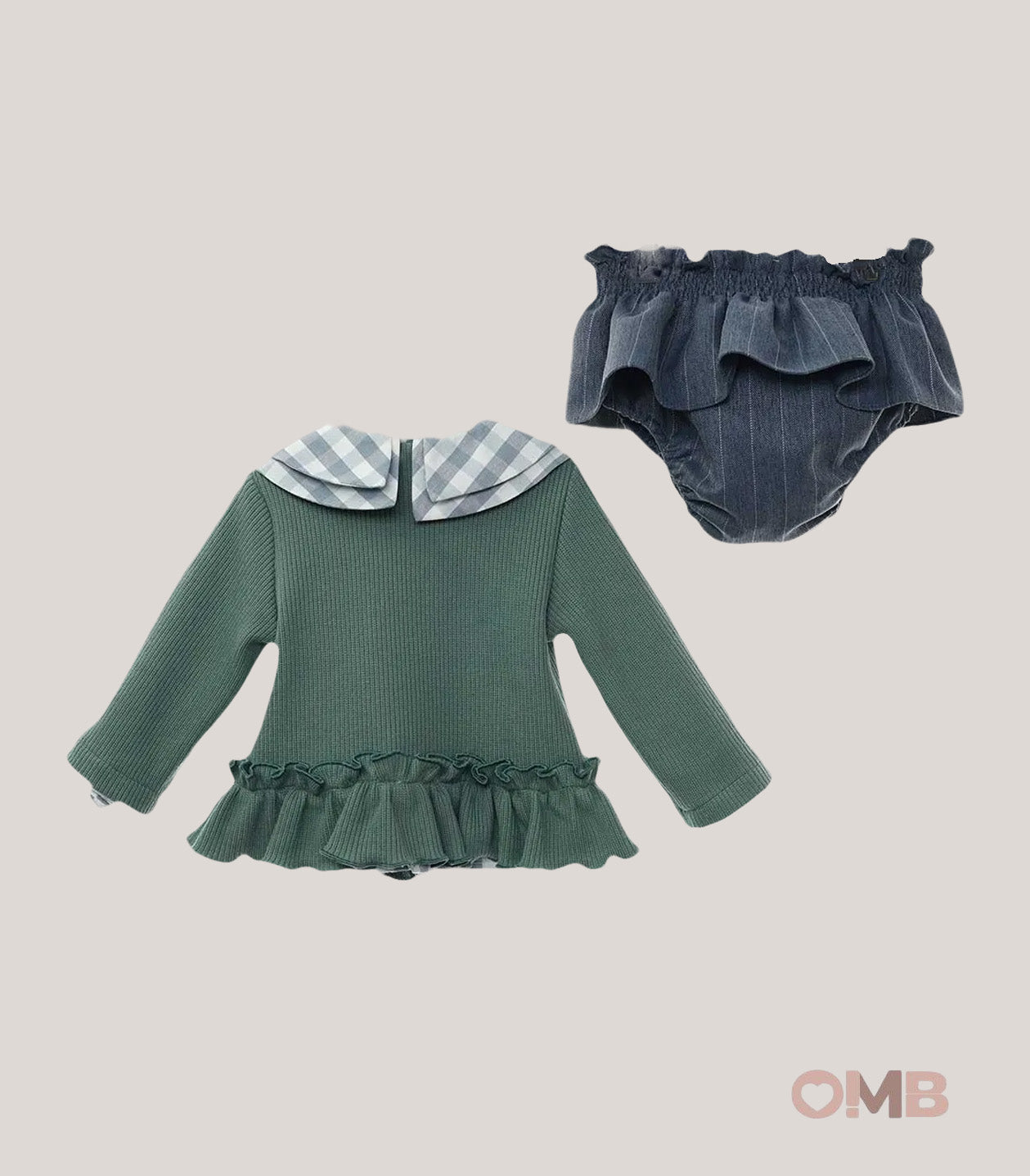 Completo neonata YOEDU 2228 Blu 2228 DENIM/VERDE YOEDU 