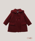 Cappotto neonata YOEDU 3981 Bordeaux