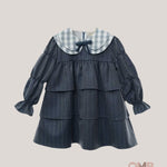 Abito bambina YOEDU 5152 Blu 5152 DENIM YOEDU 