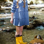 Abito bambina YOEDU 5152 Blu 5152 DENIM YOEDU 