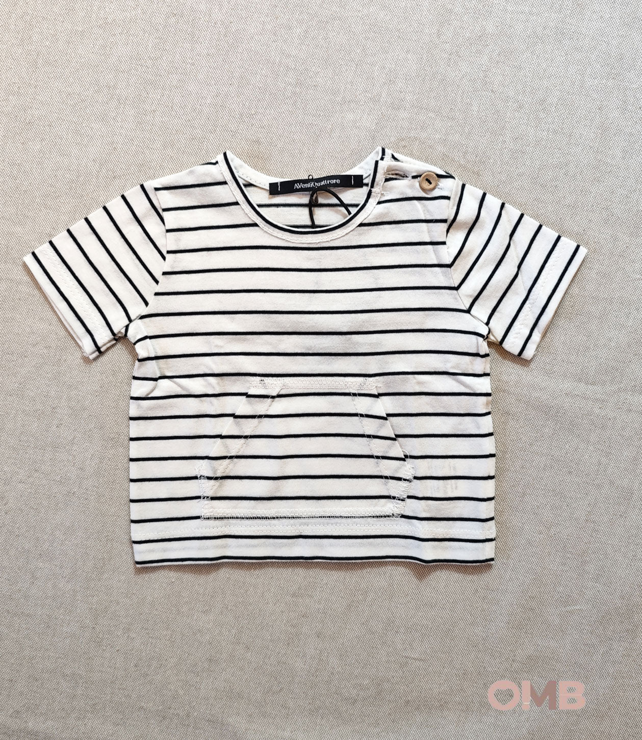 T-shirt neonato A24ORE A2401143 Bianca<BR/> A2401143 RIGA A24ORE 