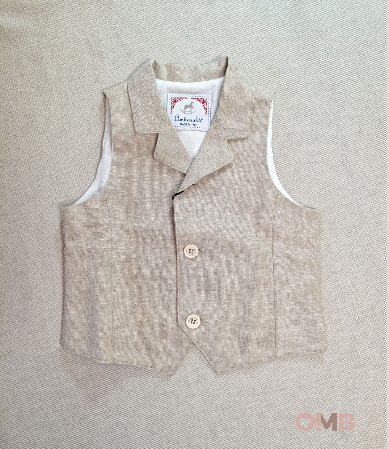 Gilet neonato AMBARABA'FM35080 Beige FM35080 BEIGE AMBARABA' 