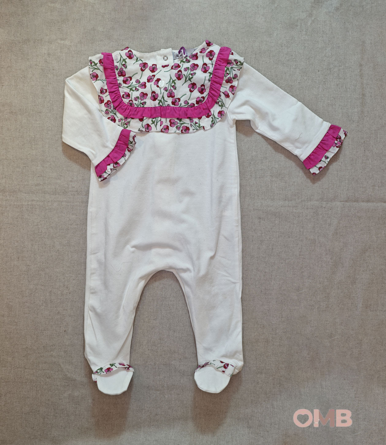 Tutina neonata PATACHOU BAB3633125 Bianca BAB3633125 FIORI PATACHOU 