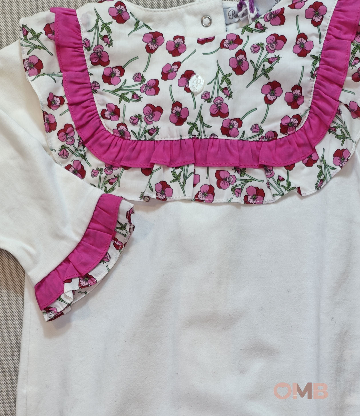 Tutina neonata PATACHOU BAB3633125 Bianca BAB3633125 FIORI PATACHOU 