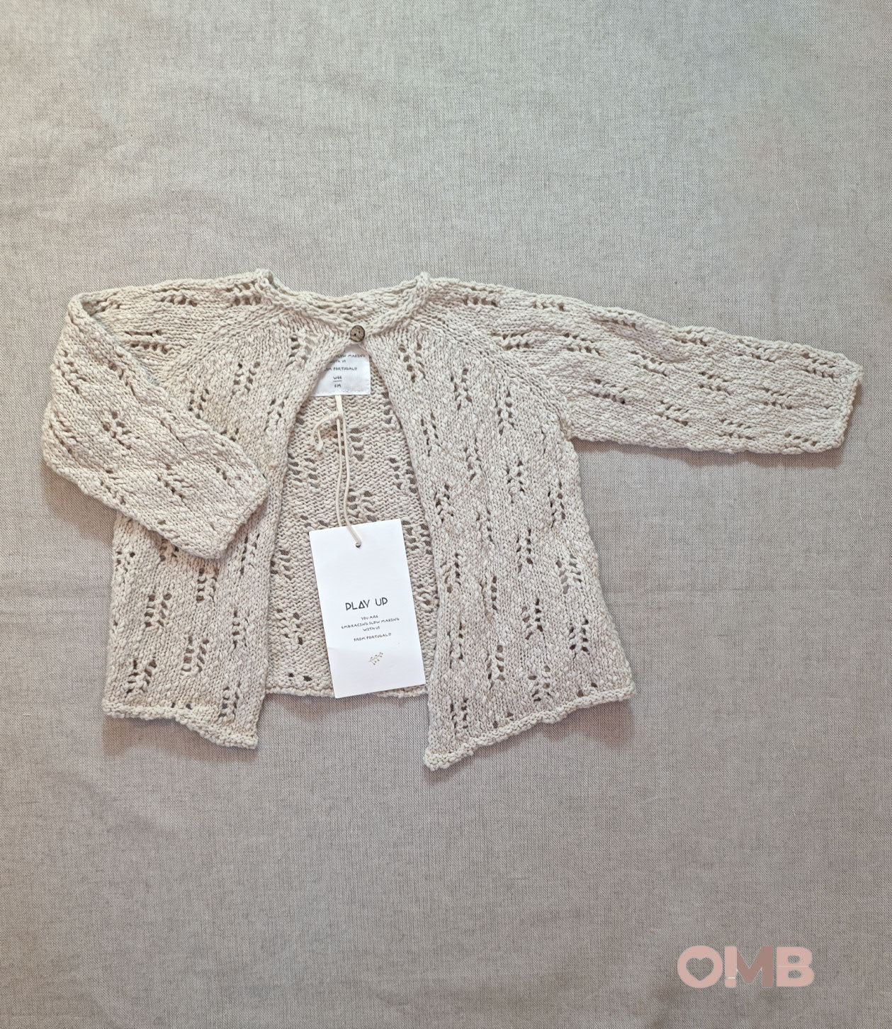 Cardigan neonata PLAY UP 0AM11401 Beige 0AM11401 PANNA PLAY UP 