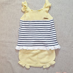 Coordinato neonata PUNTO SOLITA 7775 Giallo 7775 RIGHE PUNTO SOLITA 