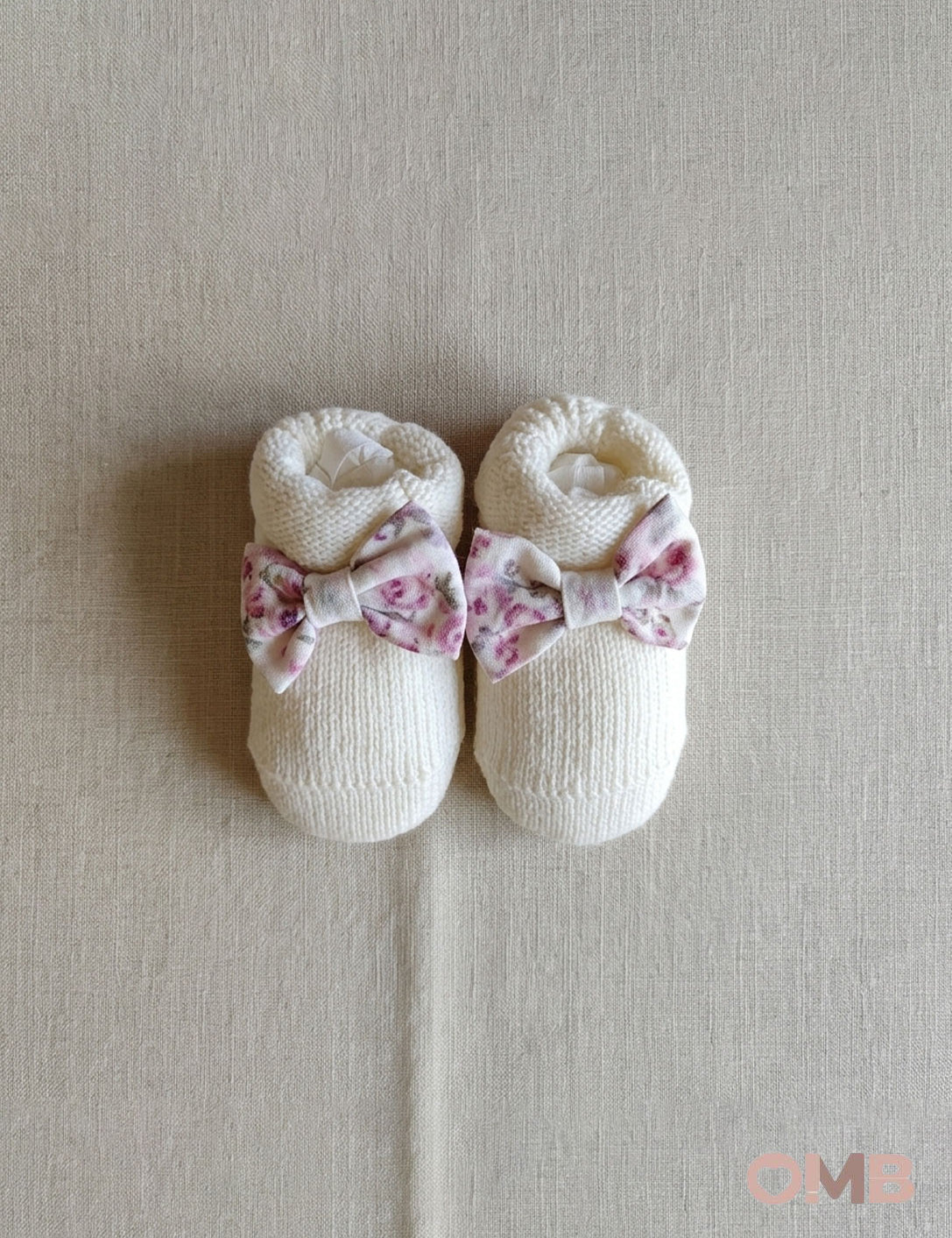 Babbucce neonata BABY LORD 769 Bianca<BR/> 769 FIORI BABY LORD 