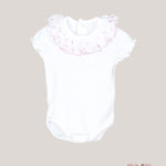 Body CALAMARO BABY neonata 19107 bianco rosa 19107 BIANCO/ROSA CALAMARO BABY 