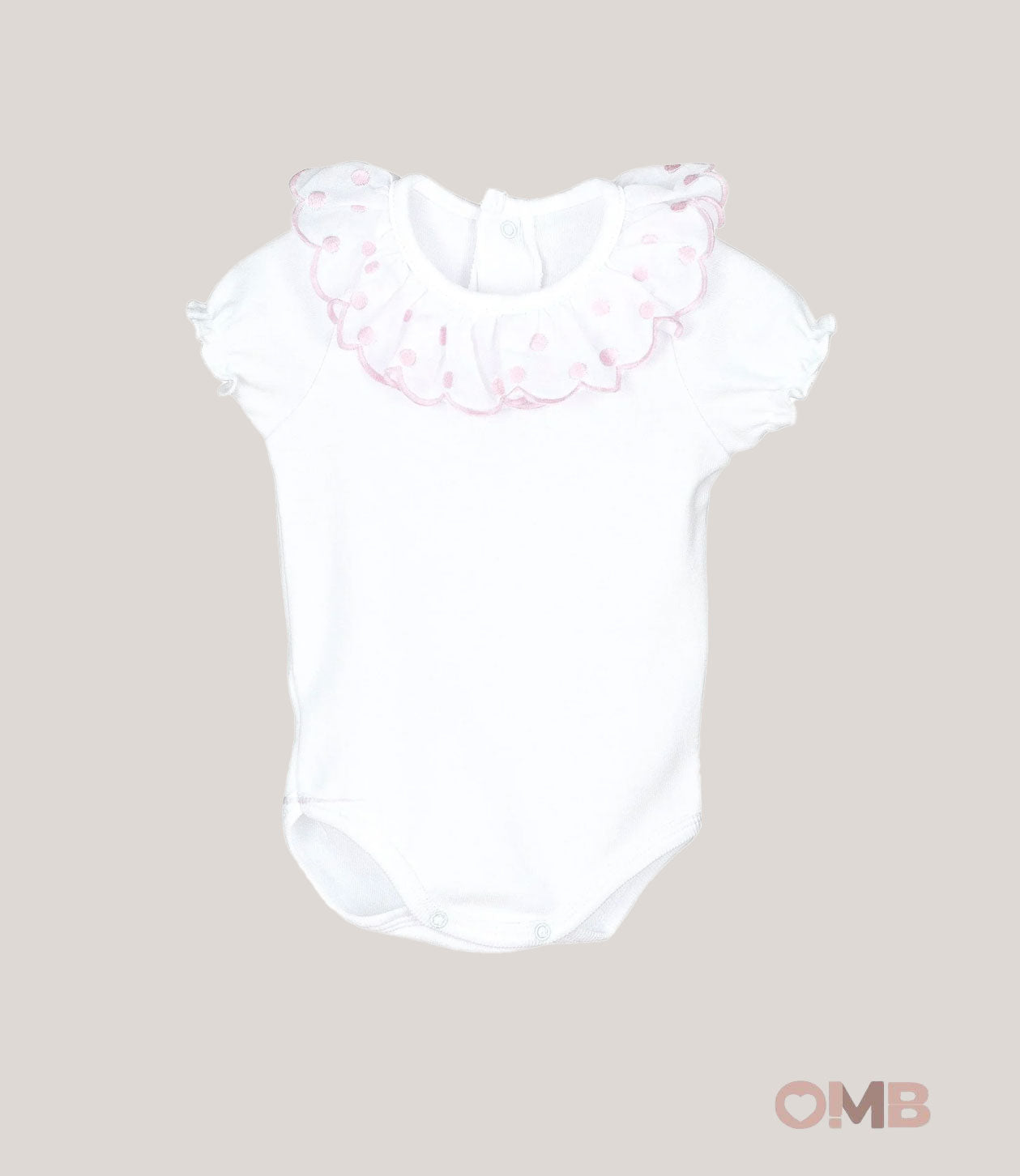 Body CALAMARO BABY neonata 19107 bianco rosa 19107 BIANCO/ROSA CALAMARO BABY 