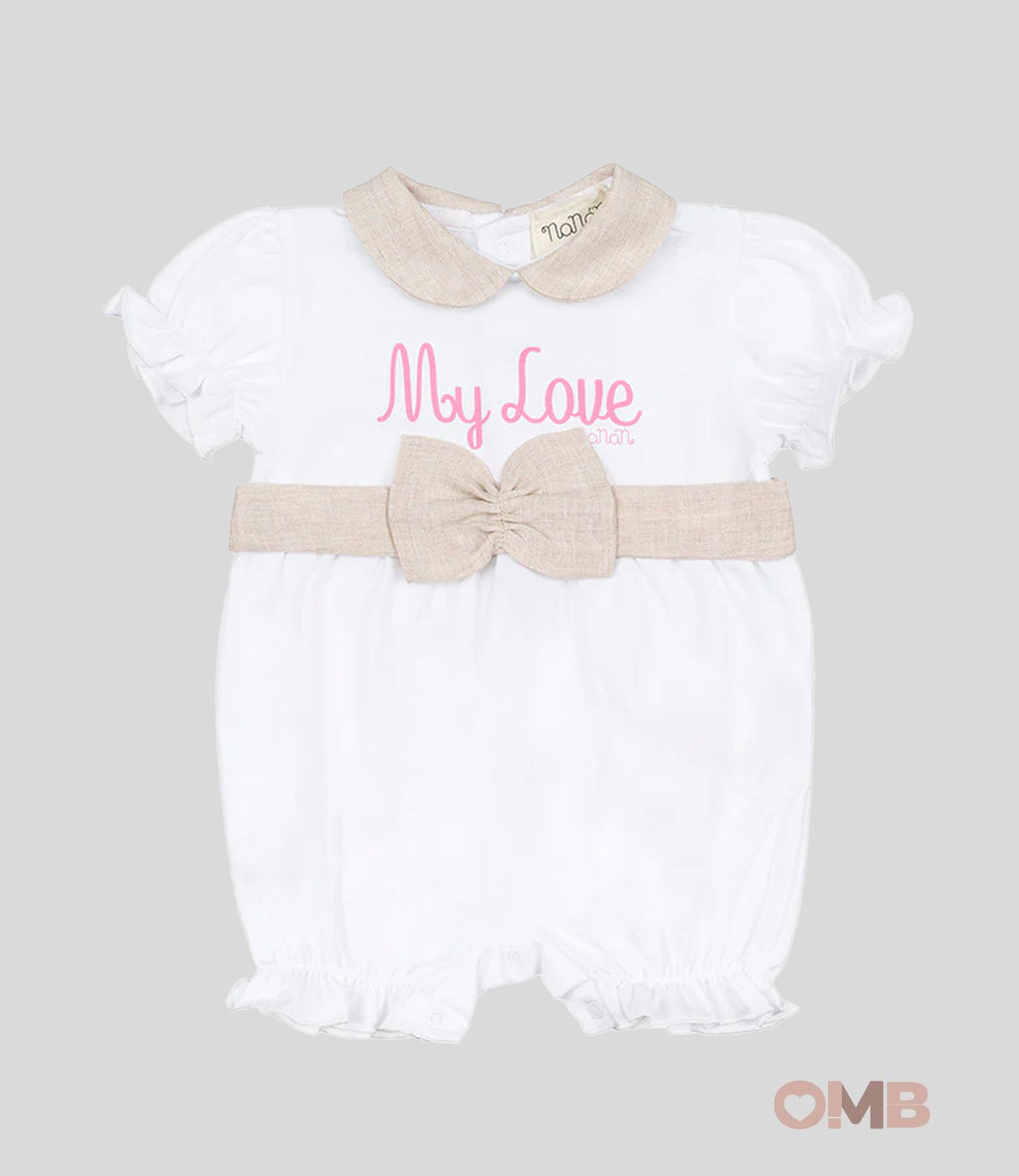 Pagliaccetto Neonata Nanan 479 bianca beige 479 BIANCO NANAN 