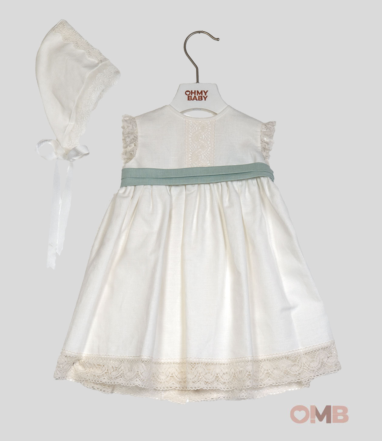 Abito Neonata Niseret 5507 bianco 5507 VERDE NISERET 