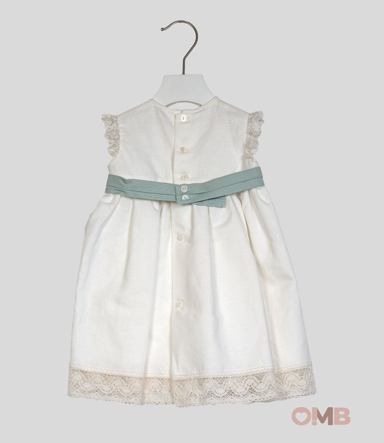 Abito Neonata Niseret 5507 bianco 5507 VERDE NISERET 