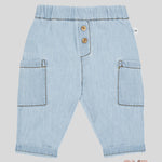 Pantalone Neonato 1+inthefamily Leonardo blu LEONARDO DENIM 1+INTHEFAMILY 